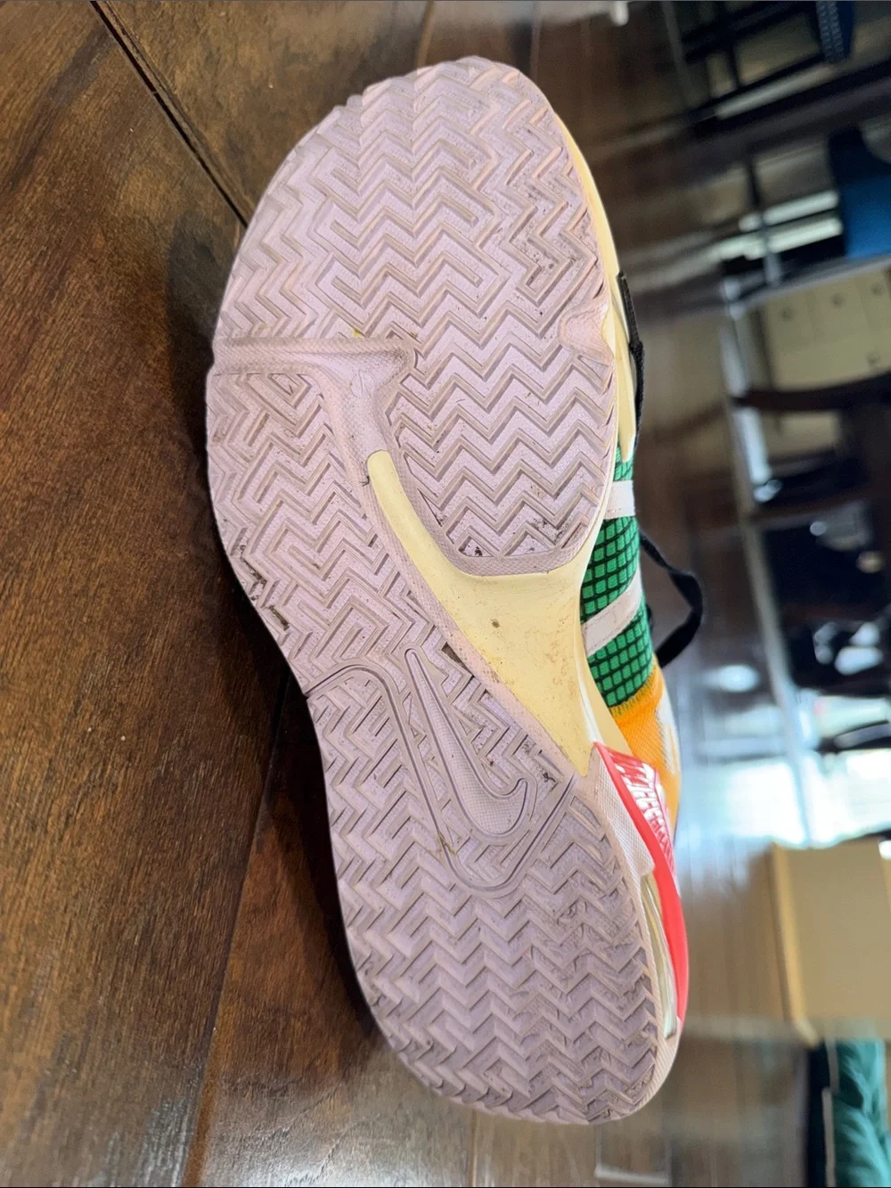 Nike Kids Multicolor Sneakers - Green, Orange & Purple